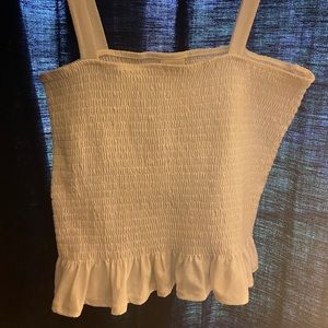 H&M white peplum tank top